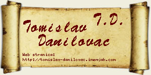 Tomislav Danilovac vizit kartica
